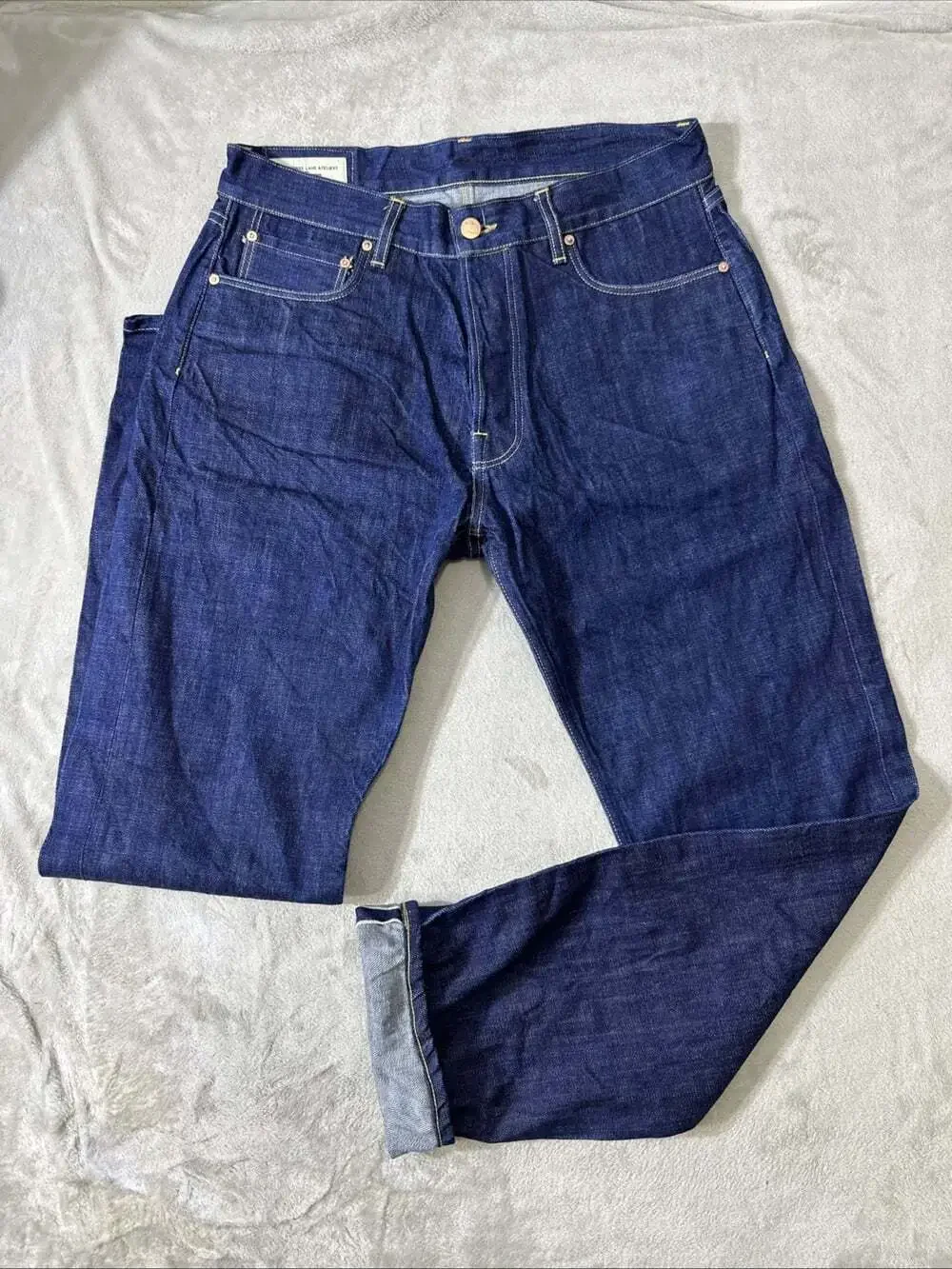 Blackhorse Lane Ateliers Jeans Men’s 33x33 Raw Selvedge Denim Indigo London